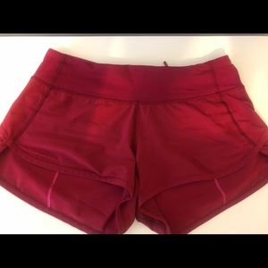 Lululemon speed shorts 2.5” inseam, size 4